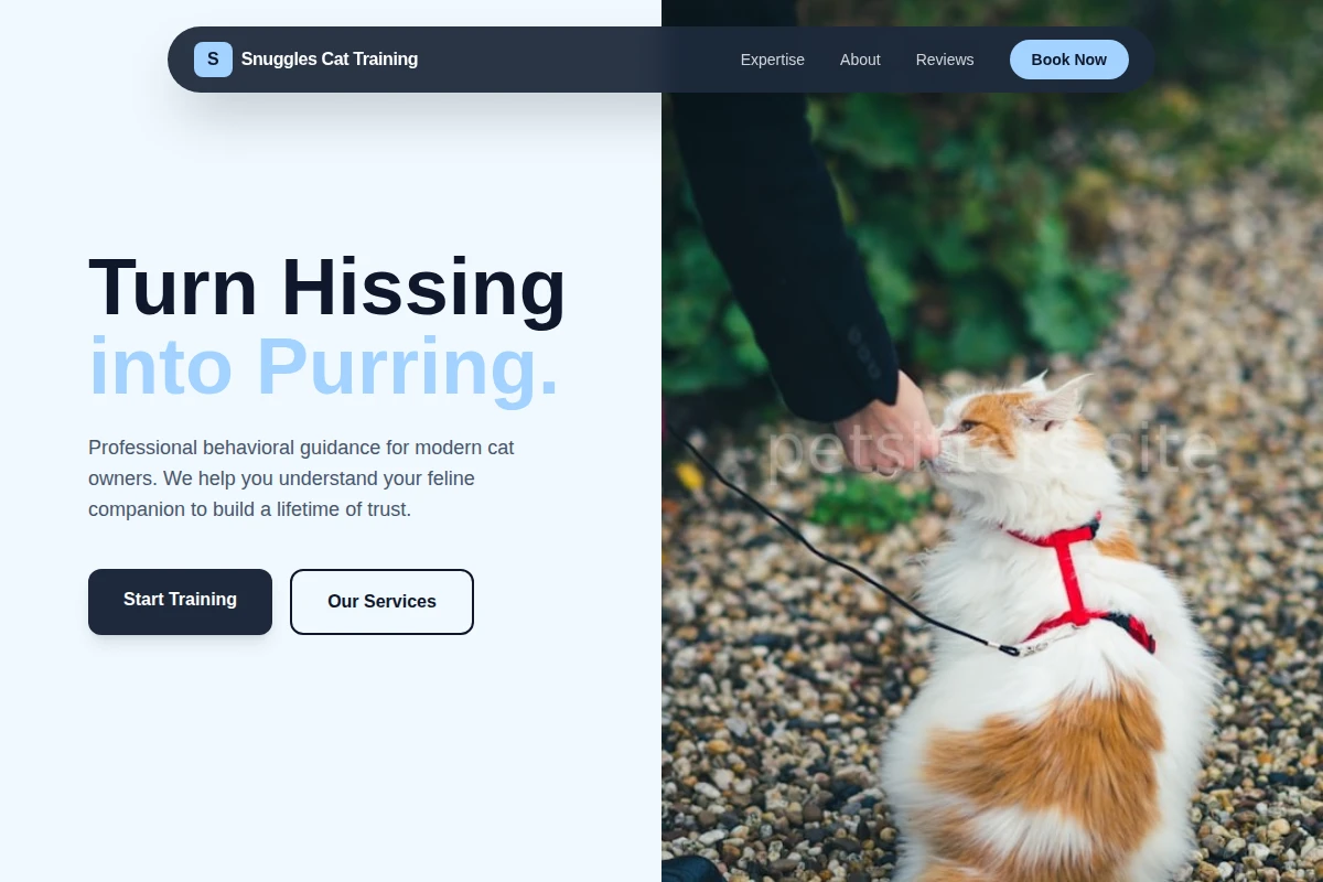 Snuggles Cat Training